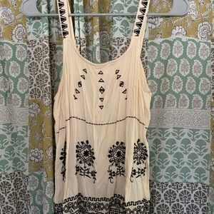 Boho embroidered tank